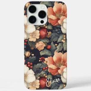 Gepersonaliseerde  Shabby Chic Pastel Pink Peony iPhone 16 Pro Max Hoesje