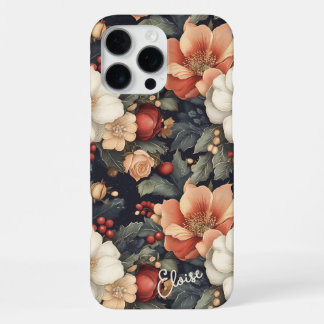 Gepersonaliseerde  Shabby Chic Pastel Pink Peony iPhone 16 Pro Max Hoesje