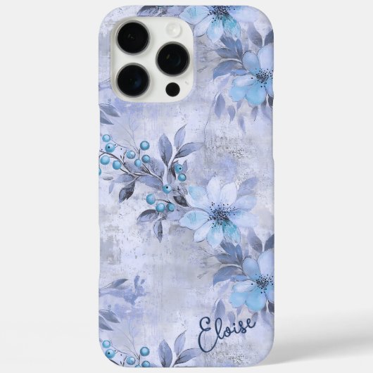 Gepersonaliseerde  Shabby Chic Winter Bloemen Case-Mate iPhone Case (Achterkant)