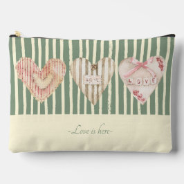 Gepersonaliseerde Shabby chique hart en strepen Gr Etui