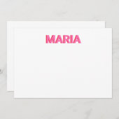 Gepersonaliseerde Shadow Monogram Initiaal Roze Bedankkaart (Voorkant / Achterkant)