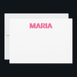 Gepersonaliseerde Shadow Monogram Initiaal Roze Bedankkaart<br><div class="desc">Gepersonaliseerde Shadow Monogram Initiaal Pink Note Kaart Bericht voor meer aanpassingen</div>