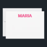 Gepersonaliseerde Shadow Monogram Initiaal Roze Bedankkaart<br><div class="desc">Gepersonaliseerde Shadow Monogram Initiaal Pink Note Kaart Bericht voor meer aanpassingen</div>