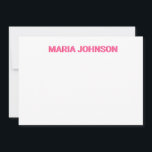 Gepersonaliseerde Shadow Monogram Initiaal Roze Bedankkaart<br><div class="desc">Gepersonaliseerde Shadow Monogram Initiaal Pink Note Kaart Bericht voor meer aanpassingen</div>