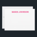 Gepersonaliseerde Shadow Monogram Initiaal Roze Bedankkaart<br><div class="desc">Gepersonaliseerde Shadow Monogram Initiaal Pink Note Kaart Bericht voor meer aanpassingen</div>
