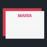 Gepersonaliseerde Shadow Monogram Initiaal Roze Bedankkaart<br><div class="desc">Gepersonaliseerde Shadow Monogram Initiaal Pink Note Kaart Bericht voor meer aanpassingen</div>