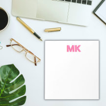 Gepersonaliseerde Shadow Monogram Initiaal Roze