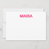 Gepersonaliseerde Shadow Monogram Initiaal Roze Notitiekaartje (Voorkant)