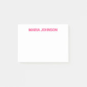 Gepersonaliseerde Shadow Monogram Initiaal Roze Post-it® Notes (Voorkant)