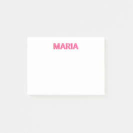 Gepersonaliseerde Shadow Monogram Initiaal Roze Post-it® Notes