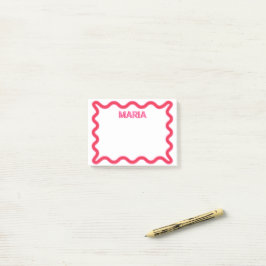 Gepersonaliseerde Shadow Monogram Initiaal Roze Post-it® Notes