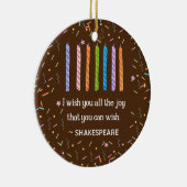 Gepersonaliseerde Shakespeare Birthday Chocolate C Keramisch Ornament (Rechts)