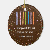 Gepersonaliseerde Shakespeare Birthday Chocolate C Keramisch Ornament (Links)