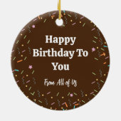 Gepersonaliseerde Shakespeare Birthday Chocolate C Keramisch Ornament (Achterkant)