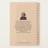 Gepersonaliseerde Shakespeare Cute Dark Academia Planner (Achterkant)