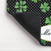 Gepersonaliseerde Shamrock en Four Leaf Clover Muismat (Hoek)