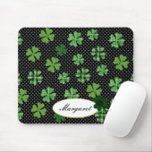 Gepersonaliseerde Shamrock en Four Leaf Clover Muismat (Met muis)