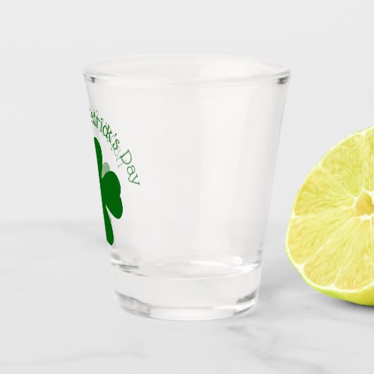 Gepersonaliseerde Shamrock Happy Saint Patrick's D Shot Glas (Rechts)