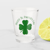 Gepersonaliseerde Shamrock Happy Saint Patrick's D Shot Glas (Voorkant)