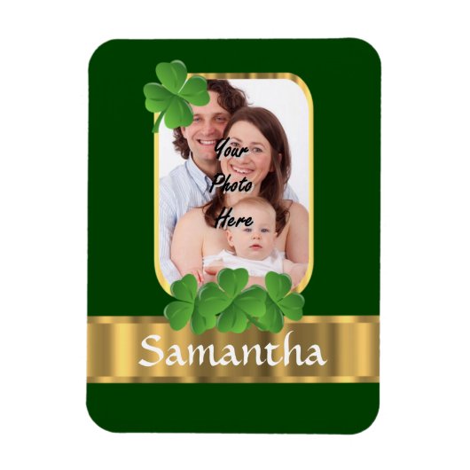 Gepersonaliseerde shamrock magneet (Verticaal)
