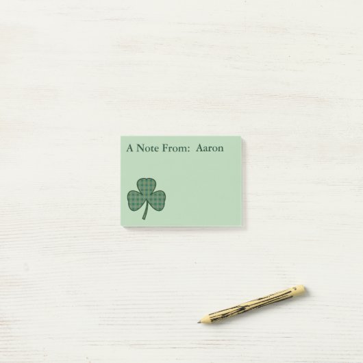 Gepersonaliseerde Shamrock Post It Notes-cadeautje Post-it® Notes (Op bureau)