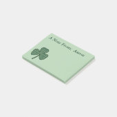 Gepersonaliseerde Shamrock Post It Notes-cadeautje Post-it® Notes (Schuin)