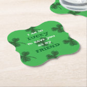 Gepersonaliseerde Shamrock St. Patrick's Day Onder Kartonnen Onderzetters (Gekanteld)