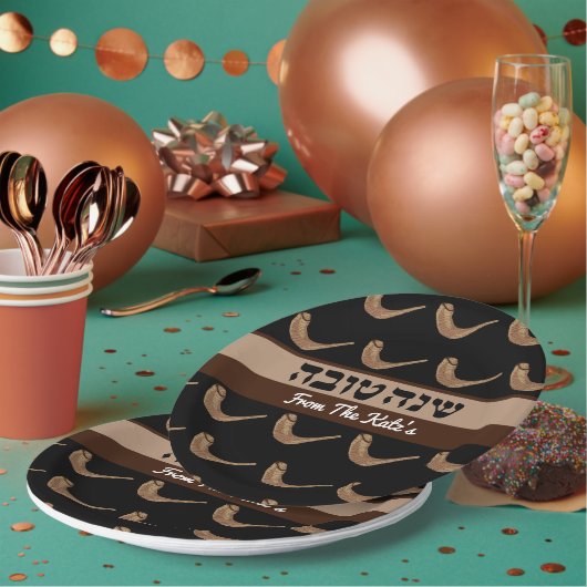 Gepersonaliseerde Shanah Tova Shofer Papieren Bordje (Multi)