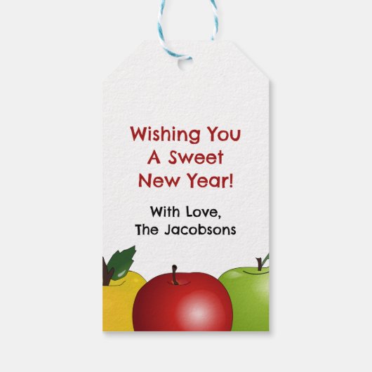 Gepersonaliseerde Shanah Tovah Apple Geschenk Labe Cadeaulabel (Achterkant)