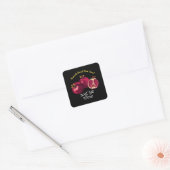 Gepersonaliseerde Shanah Tovah granaatappel Vierkante Sticker (Envelop)