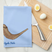 Gepersonaliseerde Shanah Tovah Shofer Blue Theedoek (Quarter Fold)