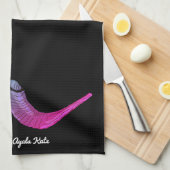 Gepersonaliseerde Shanah Tovah Shofer Keukenhanddo Theedoek (Quarter Fold)