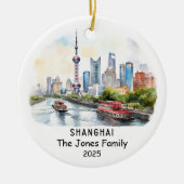 Gepersonaliseerde Shanghai Ornament, China Keramisch Ornament (Voorkant)