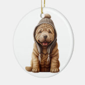 Gepersonaliseerde Shar-Pei hond Keramisch Ornament (Links)