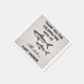 Gepersonaliseerde  Shark Baby shower Dank u Servetten (Hoek)