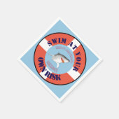 Gepersonaliseerde Shark Party Papieren servetten (Hoek)