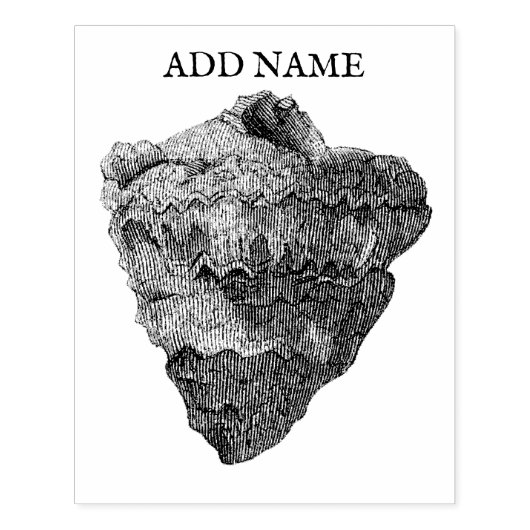 Gepersonaliseerde Shell Maple Wood Stamp Rubberstempel (Afrduk)