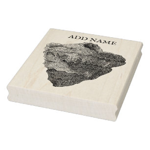Gepersonaliseerde Shell Maple Wood Stamp Rubberstempel