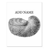 Gepersonaliseerde Shell Maple Wood Stamp Rubberstempel (Afrduk)