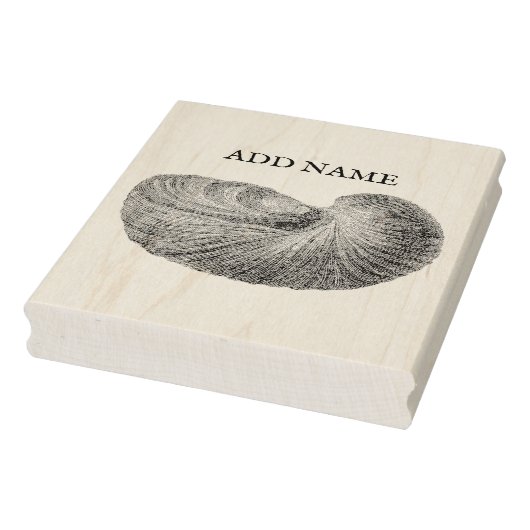 Gepersonaliseerde Shell Maple Wood Stamp Rubberstempel (Stempel)