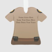 Gepersonaliseerde Sheriff Kerstfeestdag Ornament (achterkant)