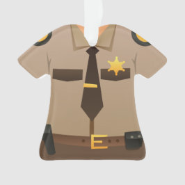 Gepersonaliseerde Sheriff Kerstfeestdag Ornament