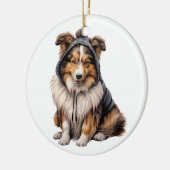 Gepersonaliseerde Shetland Sheepdog hond Keramisch Ornament (Links)