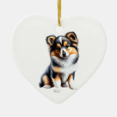 Gepersonaliseerde Shetland Sheepdog Puppy Keramisch Ornament (Voorkant)