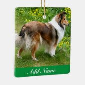 Gepersonaliseerde Shetland Sheepdog - Sheltie Dog Keramisch Ornament (Rechts)