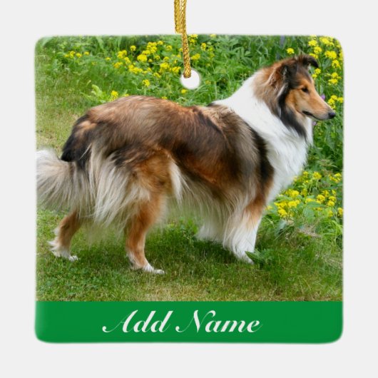 Gepersonaliseerde Shetland Sheepdog - Sheltie Dog Keramisch Ornament (Voorkant)