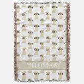 Gepersonaliseerde Shih Tzu (blond Tan Golden) Tan Deken (Voorkant Verticaal)