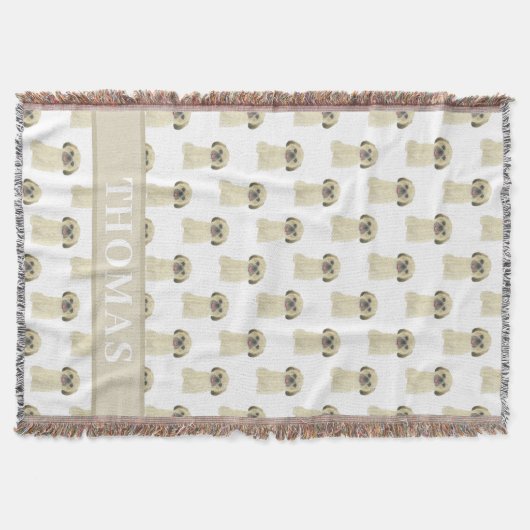 Gepersonaliseerde Shih Tzu (blond Tan Golden) Tan Deken (Voorkant)