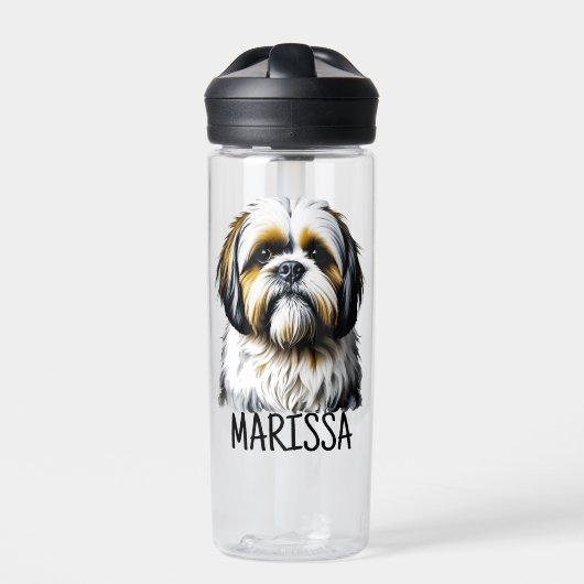 Gepersonaliseerde Shih Tzu | Hond Mam Waterfles (Voorkant)