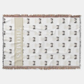 Gepersonaliseerde Shih Tzu (Zwart & Wit) Roze & Wi Deken (Voorkant)